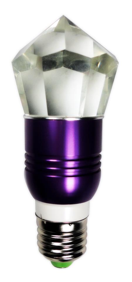 E27 3W 325LM RGB Light Crystal LED Bulb 3
