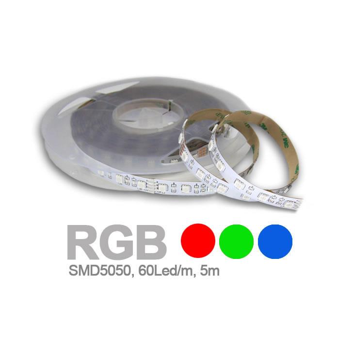 SMD5050, 5m (60 LED / m), RGB